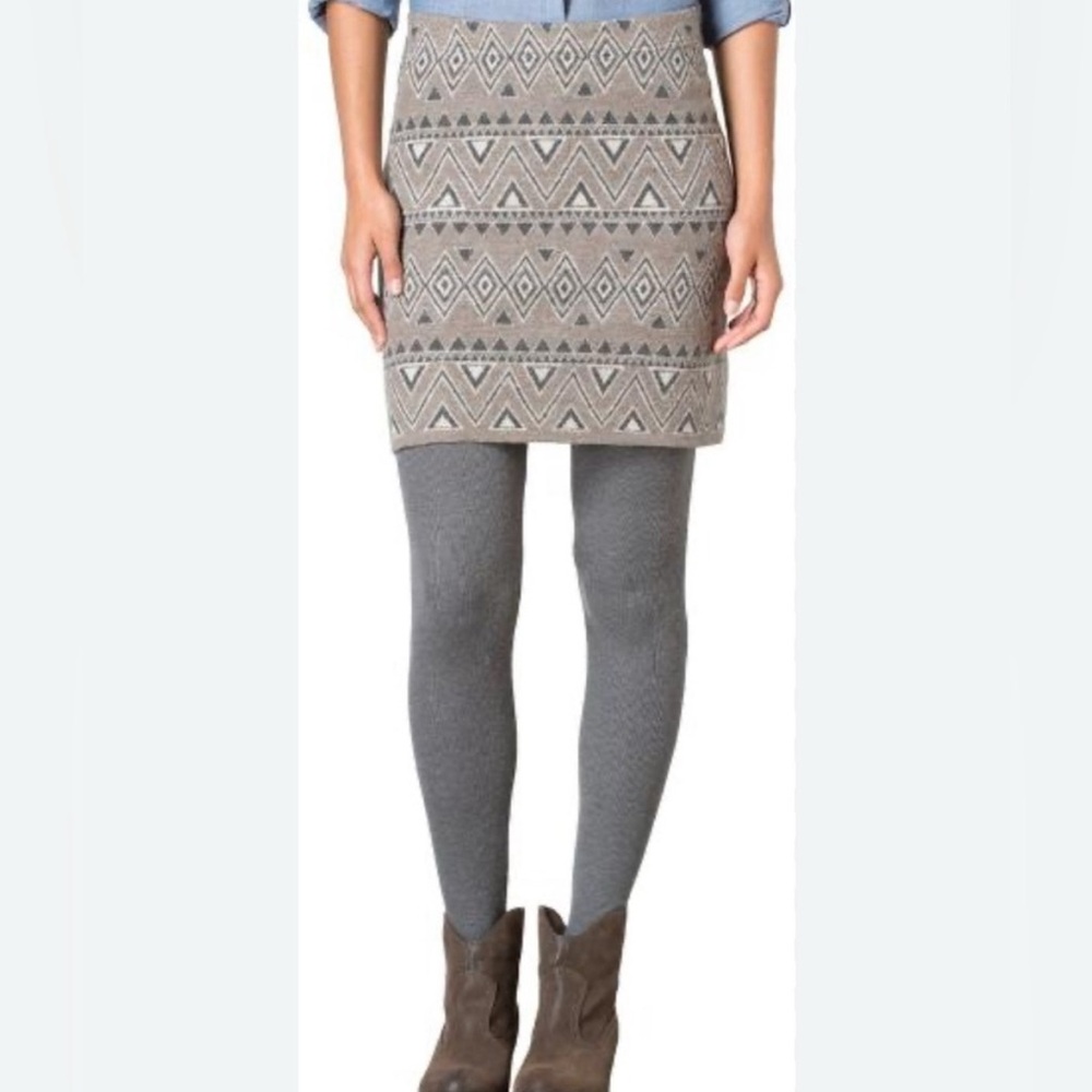Toad&Co large Merino Wool Felt Sweater Skirt Diamonds